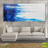 Be Inspired! Abstract Blue White (SOLD)-abstract-Franko-[huge]-[Australian]-[best Selling]-Franklin Art Studio