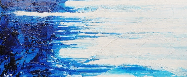 Be Inspired! Abstract Blue White (SOLD)-abstract-Franko-[Franko]-[Australia_Art]-[Art_Lovers_Australia]-Franklin Art Studio