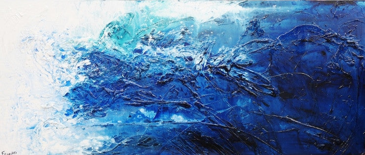 Be Inspired! Abstract Blue White (SOLD)-abstract-[Franko ]-[Gallery]-[popular]-[Australia]-Franklin Art Studio
