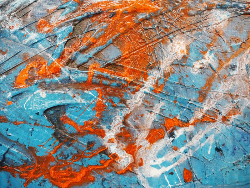 Be Inspired! Abstract Blue and Orange (SOLD)-abstract-[Franko Artist]-[Gold Coast]-[Brisbane]-[Huge]-Franklin Art Studio