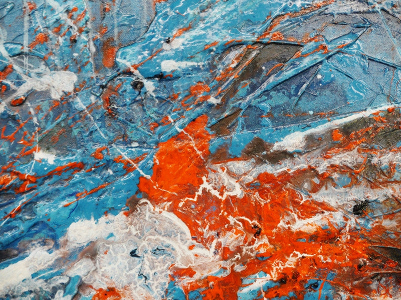 Be Inspired! Abstract Blue and Orange (SOLD)-abstract-[Franko]-[Artist]-[Australia]-[Painting]-Franklin Art Studio