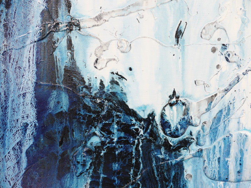 Be Inspired! Abstract Blue and White (SOLD)-abstract-[Franko]-[Artist]-[Australia]-[Painting]-Franklin Art Studio