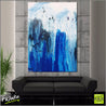Be Inspired! Abstract Blue and White (SOLD)-abstract-Franko-[Franko]-[huge_art]-[Australia]-Franklin Art Studio