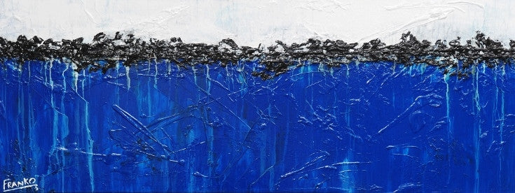 Be Inspired! Abstract Blue and white (SOLD)-abstract-[Franko ]-[Gallery]-[popular]-[Australia]-Franklin Art Studio