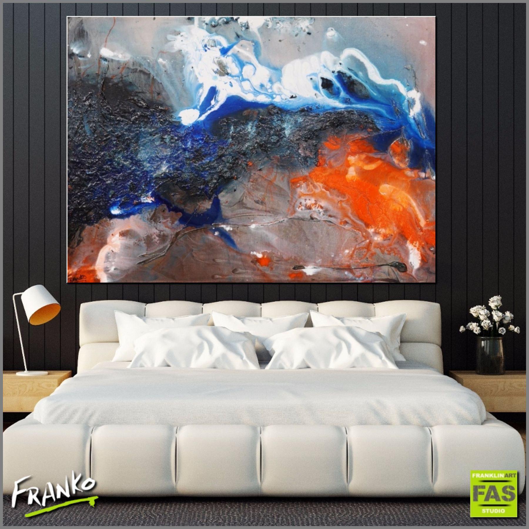 Be Inspired! Abstract Brown, blue and orange (SOLD)-abstract-Franko-[Franko]-[huge_art]-[Australia]-Franklin Art Studio