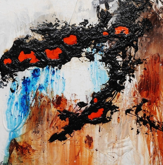 Be Inspired! Abstract Burnt Orange (SOLD)-abstract-Franko-[Franko]-[Australia_Art]-[Art_Lovers_Australia]-Franklin Art Studio