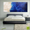 Be Inspired! Abstract Creme and Blue (SOLD)-abstract-Franko-[Franko]-[huge_art]-[Australia]-Franklin Art Studio