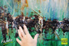 Be Inspired! Abstract Green Blue (SOLD)-abstract-[Franko Artist]-[Gold Coast]-[Brisbane]-[Huge]-Franklin Art Studio