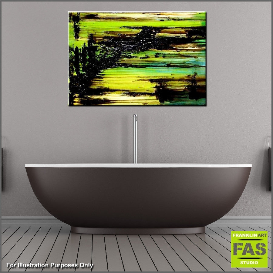 Be Inspired! Abstract Lime Green (SOLD)-Abstract-Franko-[huge]-[Australian]-[best Selling]-Franklin Art Studio