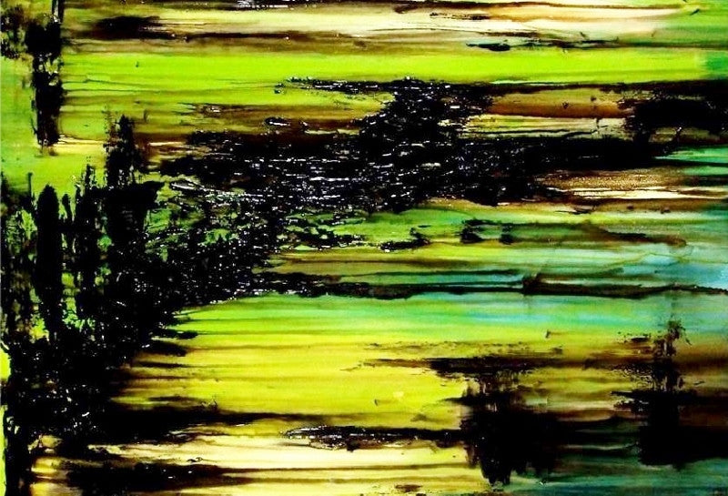 Be Inspired! Abstract Lime Green (SOLD)-Abstract-[Franko ]-[Gallery]-[popular]-[Australia]-Franklin Art Studio