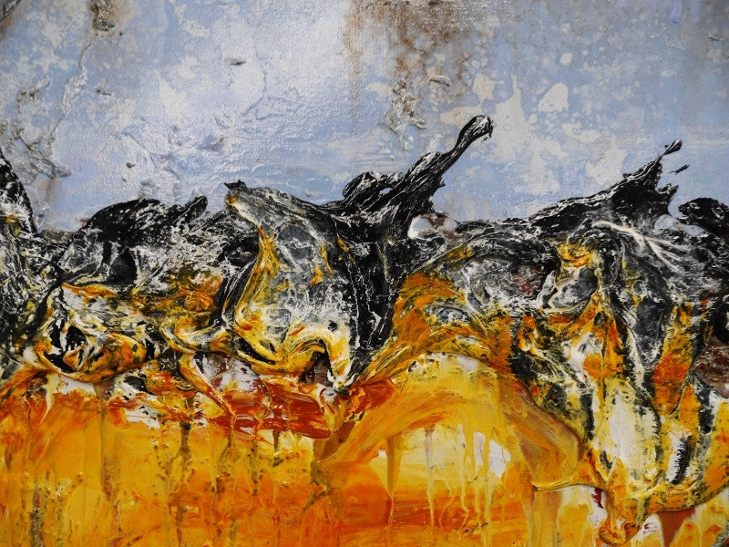 Be Inspired! Abstract Orange and Blue (SOLD)-abstract-[Franko]-[Artist]-[Australia]-[Painting]-Franklin Art Studio