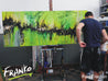 Be Inspired! Abstract Painting Green (SOLD)-abstract-Franko-[franko_artist]-[Art]-[interior_design]-Franklin Art Studio