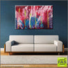 Be Inspired! Abstract Pink Blue (SOLD)-Abstract-Franko-[franko_artist]-[Art]-[interior_design]-Franklin Art Studio