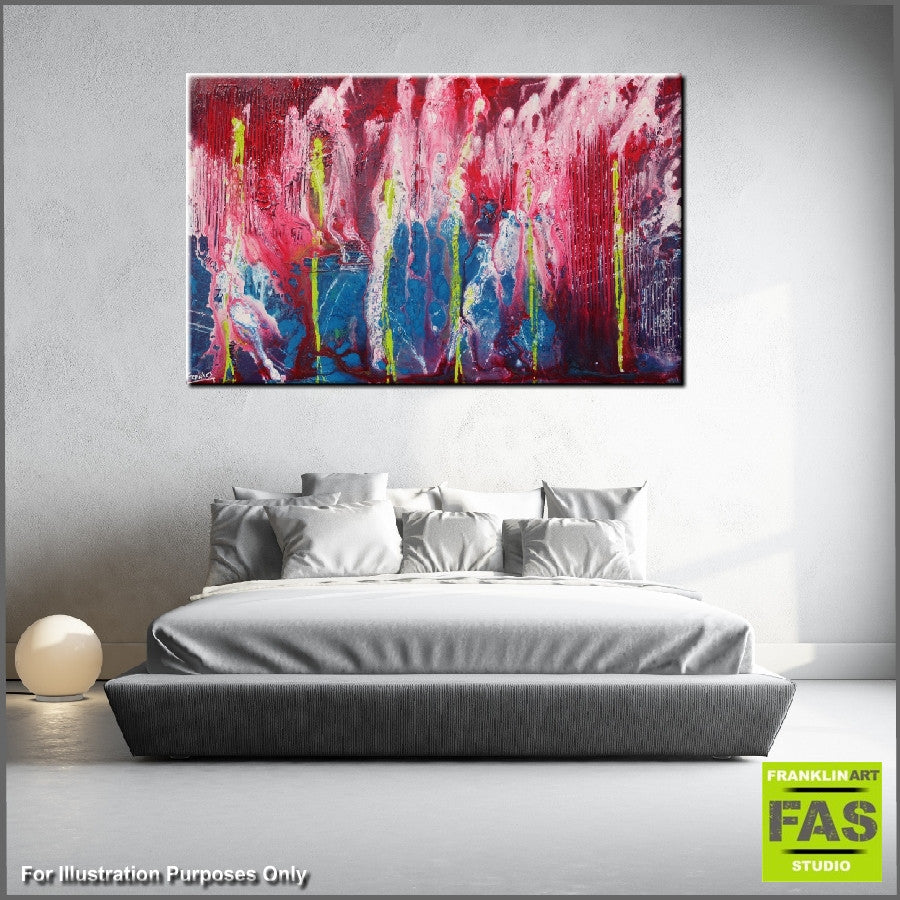 Be Inspired! Abstract Pink Blue (SOLD)-Abstract-Franko-[Franko]-[huge_art]-[Australia]-Franklin Art Studio