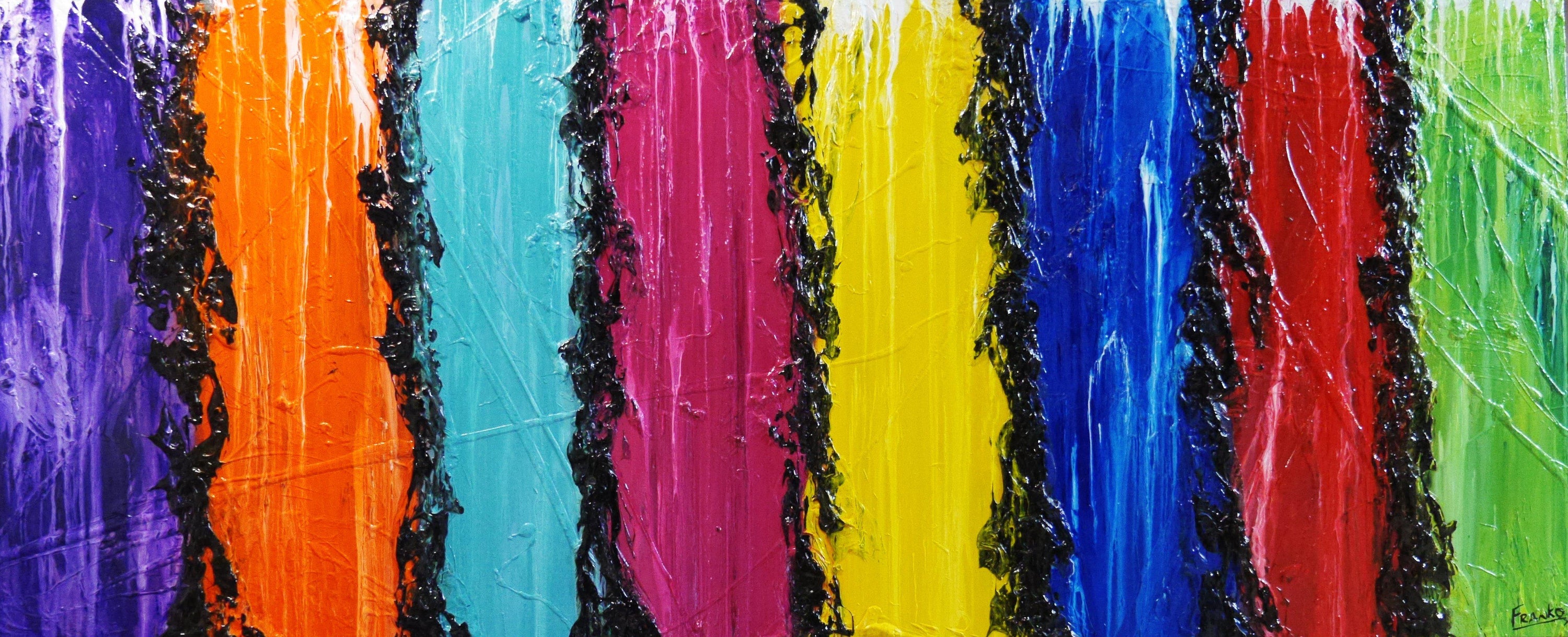Be Inspired! Abstract Rainbow (SOLD)-abstract-Franko-[Franko]-[Australia_Art]-[Art_Lovers_Australia]-Franklin Art Studio