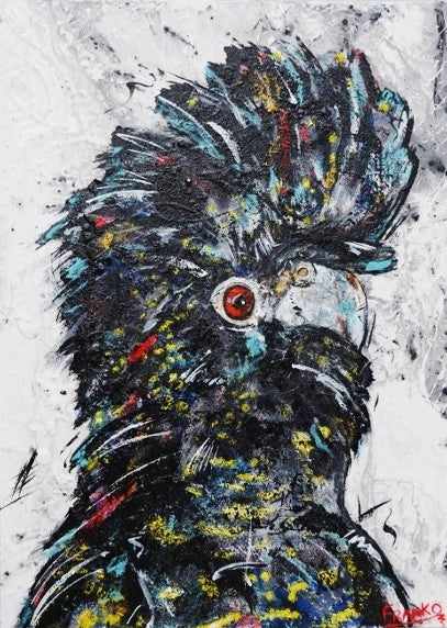 Be Inspired! Abstract Realism Black Cockatoo (SOLD)-abstract realism-[Franko ]-[Gallery]-[popular]-[Australia]-Franklin Art Studio