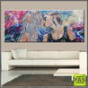 Be Inspired! Abstract Realism Britney Spears and Madonna Kiss (SOLD)-people-Franko-[Franko]-[huge_art]-[Australia]-Franklin Art Studio