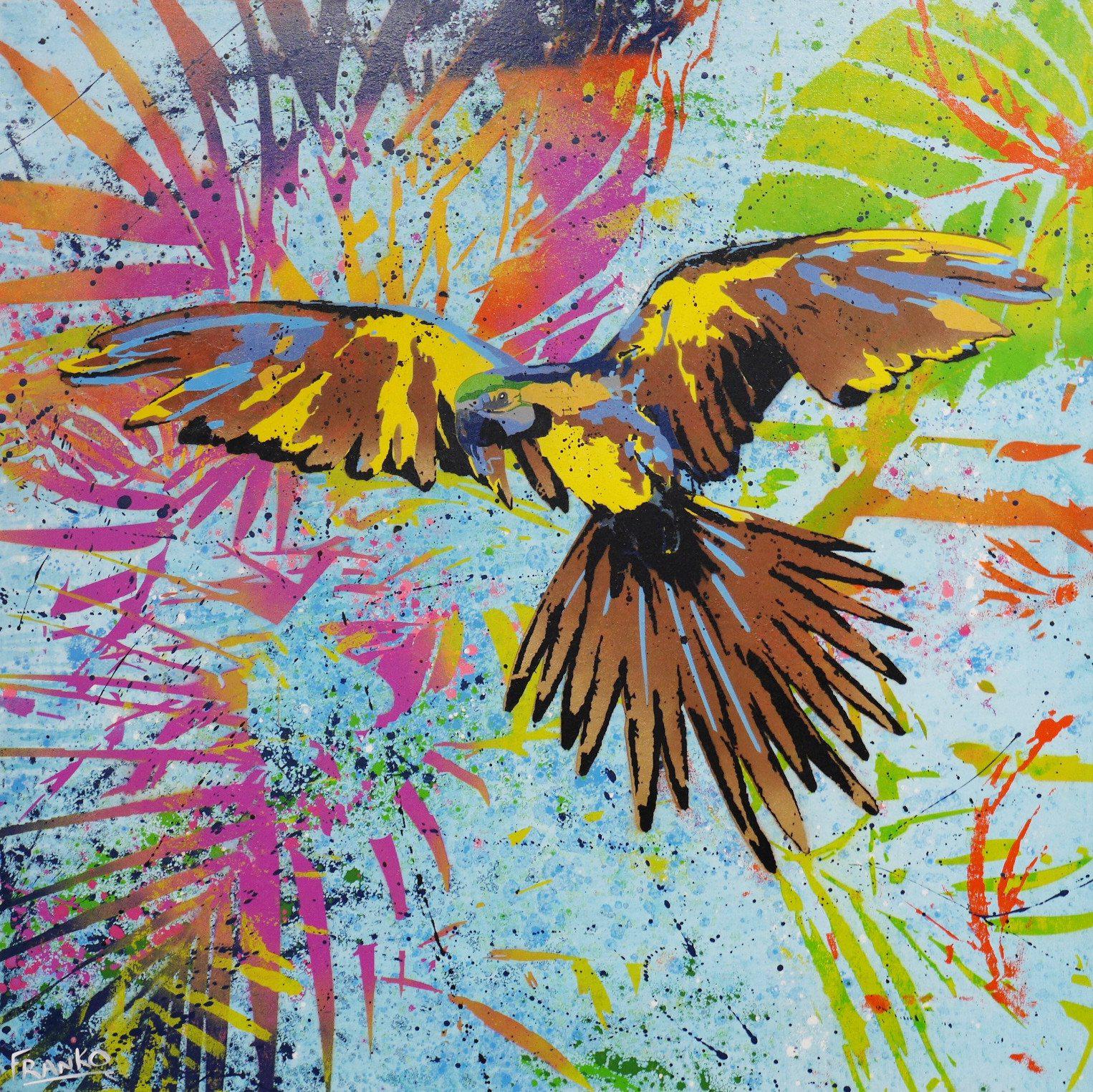 Be Inspired! Abstract Realism Colourful Parrot (SOLD)-abstract realism-Franko-[Franko]-[Australia_Art]-[Art_Lovers_Australia]-Franklin Art Studio