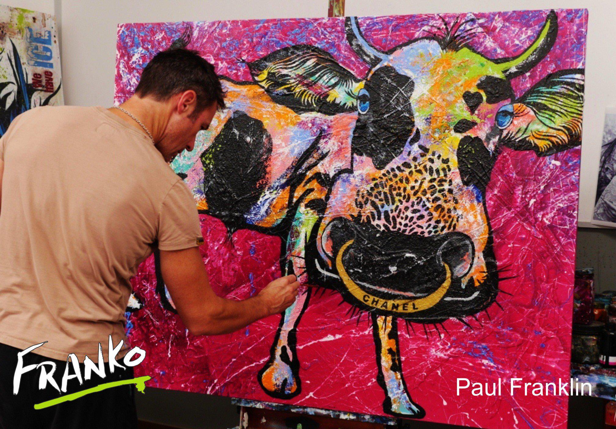 Be Inspired! Abstract Realism Cow Pink (SOLD)-abstract realism-Franko-[franko_art]-[beautiful_Art]-[The_Block]-Franklin Art Studio