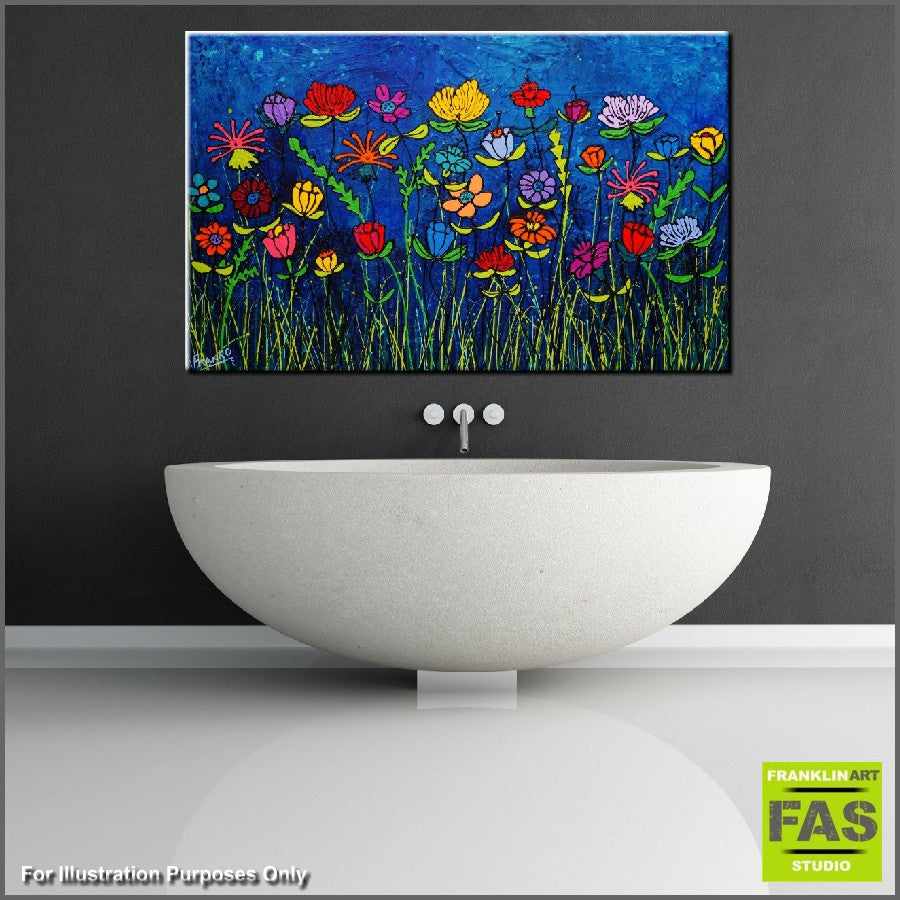 Be Inspired! Abstract Realism Flower Garden (SOLD)-abstract realism-Franko-[huge]-[Australian]-[best Selling]-Franklin Art Studio