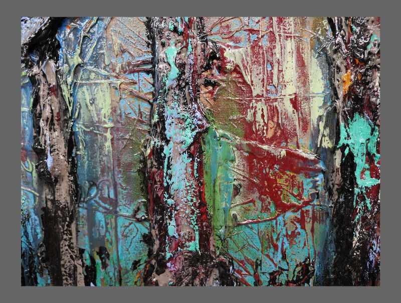 Be Inspired! Abstract Realism Forrest Trees Landscape (SOLD)-abstract realism-Franko-[franko_artist]-[Art]-[interior_design]-Franklin Art Studio