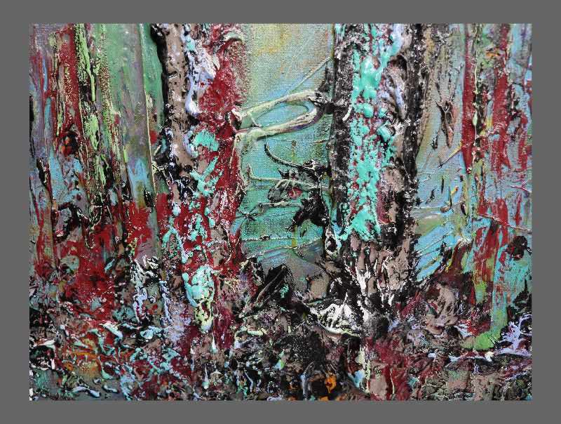 Be Inspired! Abstract Realism Forrest Trees Landscape (SOLD)-abstract realism-Franko-[franko_art]-[beautiful_Art]-[The_Block]-Franklin Art Studio