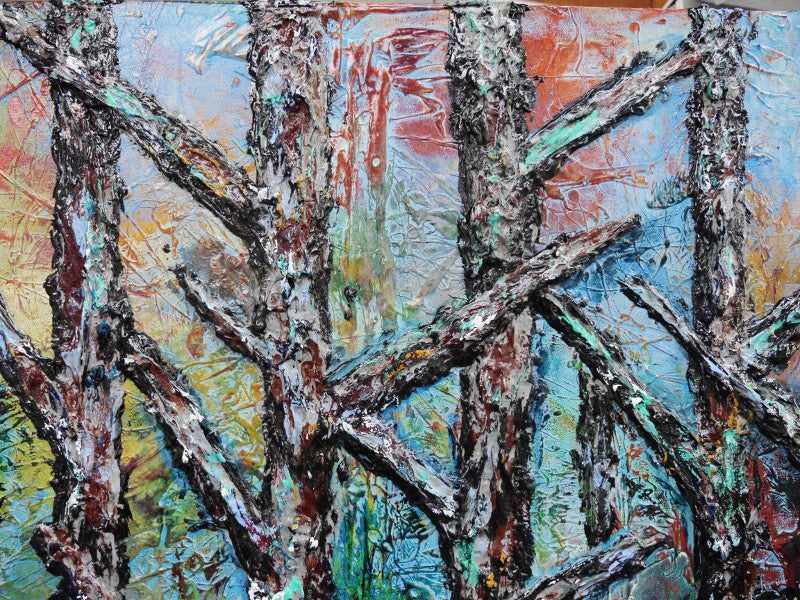 Be Inspired! Abstract Realism Forrest Trees (SOLD)-abstract realism-Franko-[franko_artist]-[Art]-[interior_design]-Franklin Art Studio