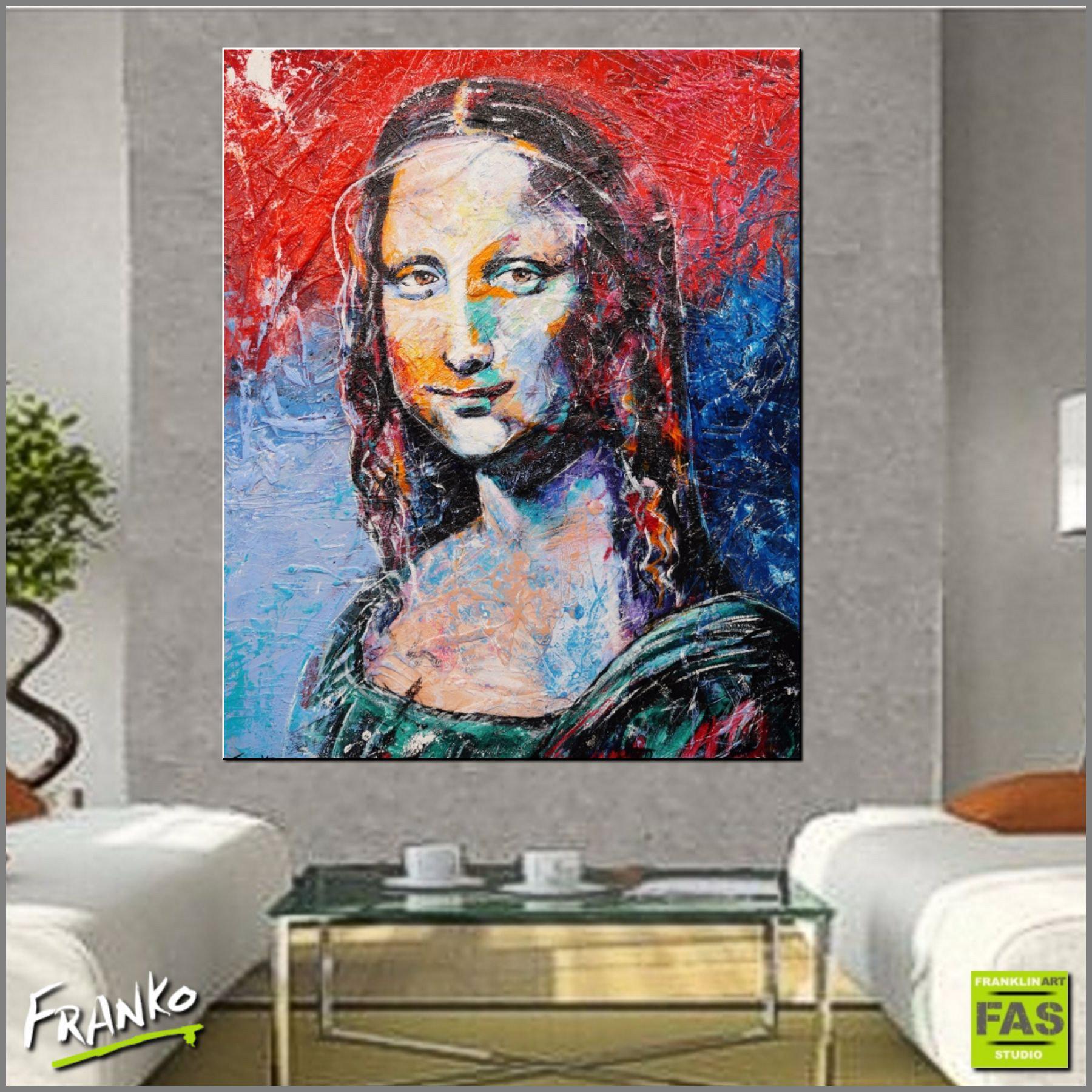 Be Inspired! Abstract Realism Mona lisa (SOLD)-abstract realism-Franko-[Franko]-[huge_art]-[Australia]-Franklin Art Studio