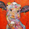 Be Inspired! Abstract Realism Orange Cow (SOLD)-abstract realism-Franko-[Franko]-[Australia_Art]-[Art_Lovers_Australia]-Franklin Art Studio