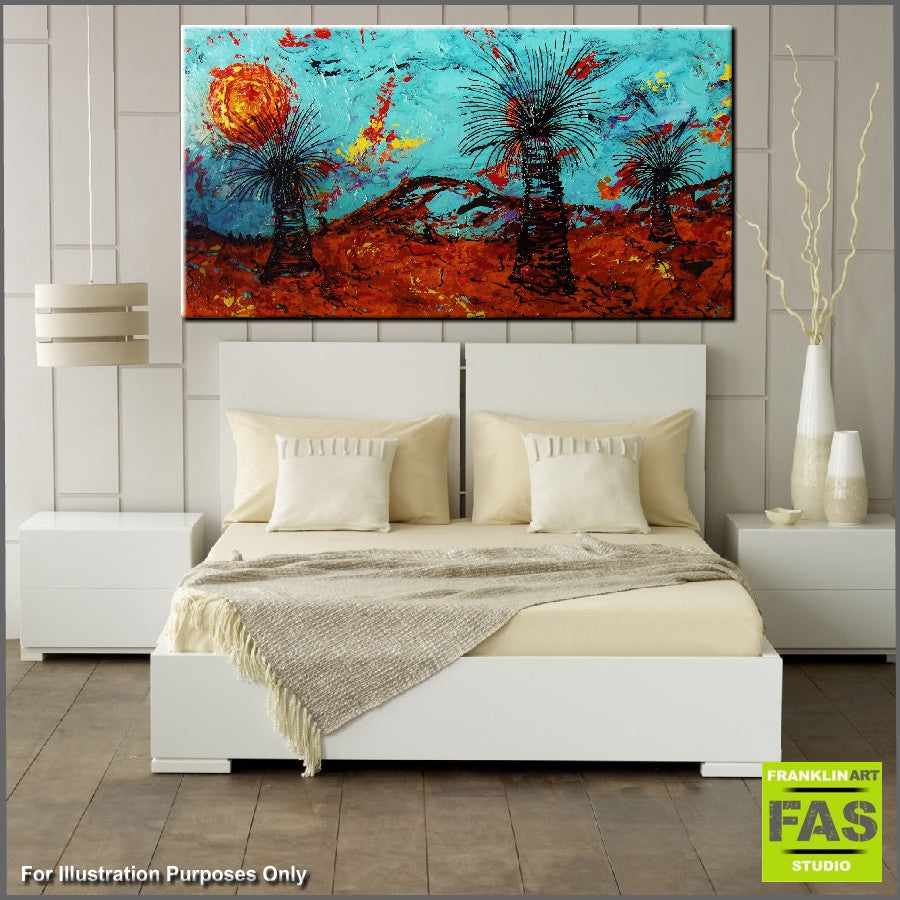 Be Inspired! Abstract Realism Outback Landscape Grass Trees (SOLD)-abstract realism-Franko-[franko_artist]-[Art]-[interior_design]-Franklin Art Studio