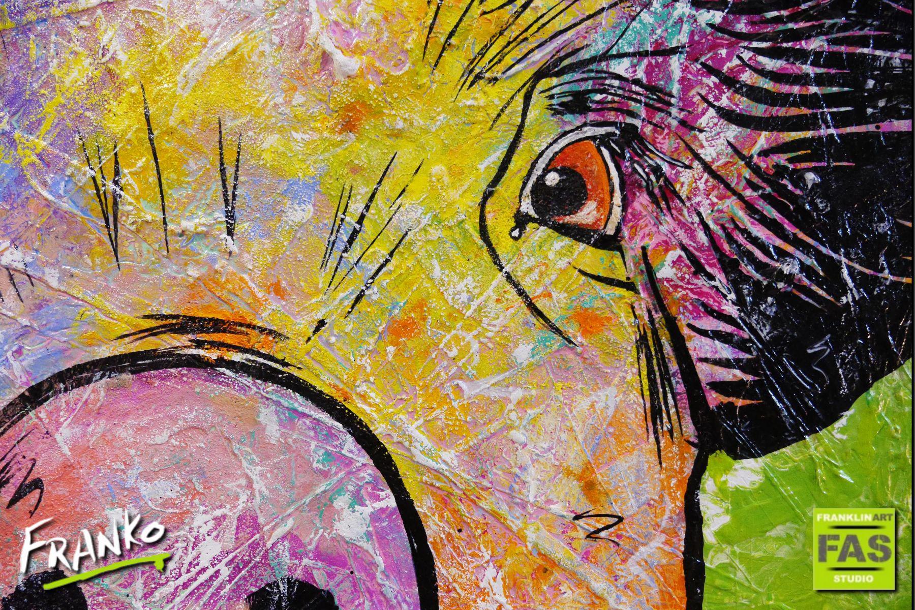 Be Inspired! Abstract Realism Pig (SOLD)-abstract realism-[Franko]-[Artist]-[Australia]-[Painting]-Franklin Art Studio