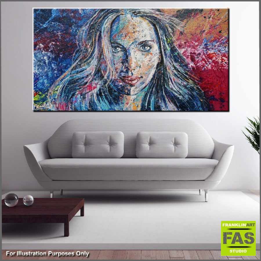 Be Inspired! Abstract Realism Scarlett Johansson (SOLD)-abstract realism-[Franko Artist]-[Gold Coast]-[Brisbane]-[Huge]-Franklin Art Studio