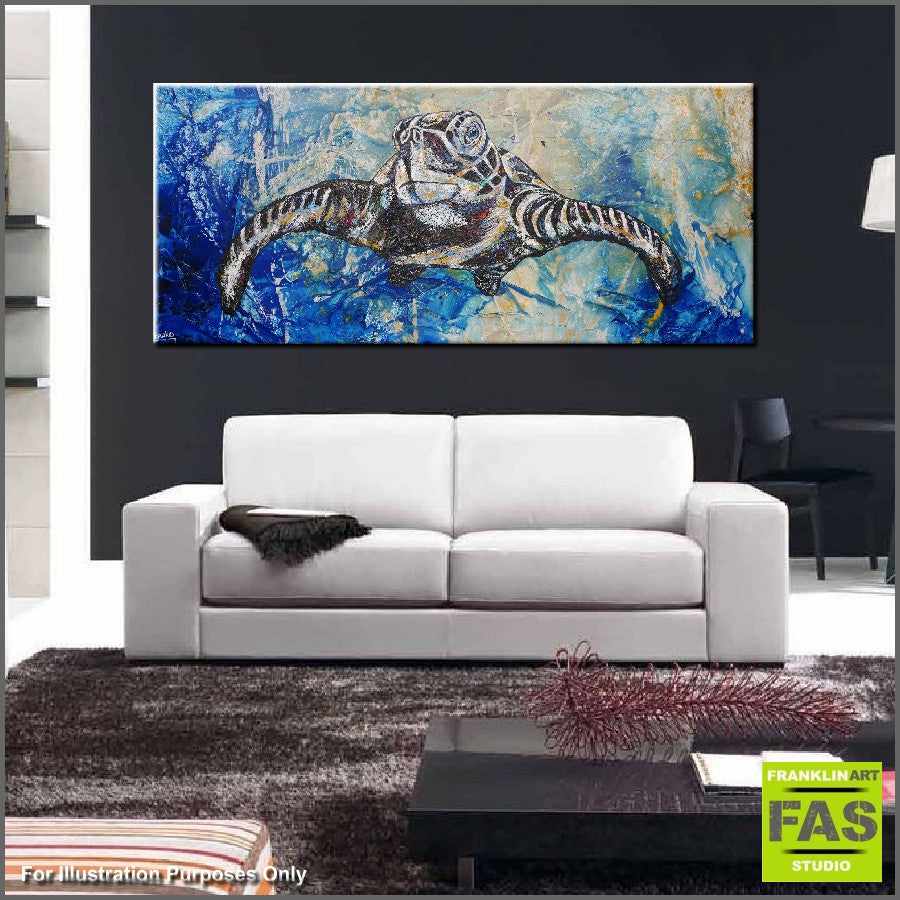 Be Inspired! Abstract Realism Sea Turtle (SOLD)-abstract realism-[Franko Artist]-[Gold Coast]-[Brisbane]-[Huge]-Franklin Art Studio