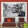 Be Inspired! Abstract Realism Stag Grey (SOLD)-abstract realism-Franko-[Franko]-[huge_art]-[Australia]-Franklin Art Studio