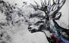 Be Inspired! Abstract Realism Stag Grey (SOLD)-abstract realism-Franko-[Franko]-[Australia_Art]-[Art_Lovers_Australia]-Franklin Art Studio