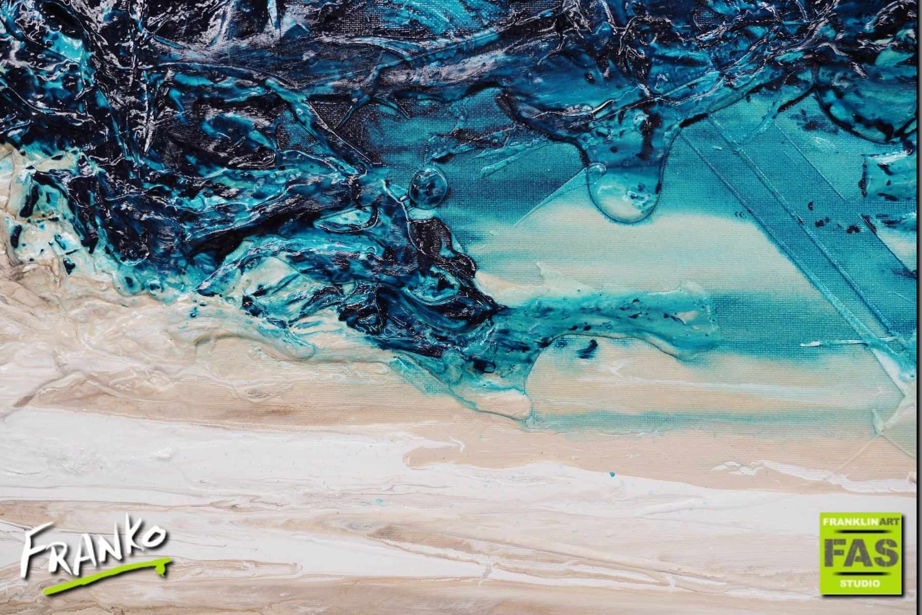 Be Inspired! Abstract Turquoise (SOLD)-abstract-[Franko]-[Artist]-[Australia]-[Painting]-Franklin Art Studio