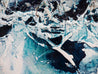 Be Inspired! Abstract Turquoise White *PURE INFUSED INK* (SOLD)-abstract-[Franko Artist]-[Gold Coast]-[Brisbane]-[Huge]-Franklin Art Studio