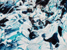Be Inspired! Abstract Turquoise White *PURE INFUSED INK* (SOLD)-abstract-[Franko]-[Artist]-[Australia]-[Painting]-Franklin Art Studio
