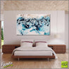 Be Inspired! Abstract Turquoise White *PURE INFUSED INK* (SOLD)-abstract-Franko-[huge]-[Australian]-[best Selling]-Franklin Art Studio