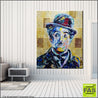 Be Inspired! Book Club Charlie Chaplin (SOLD)-book club-Franko-[franko_artist]-[Art]-[interior_design]-Franklin Art Studio