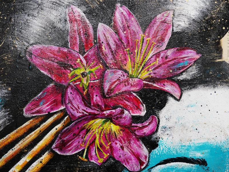 Be Inspired! Book Club Geisha (SOLD)-book club-[Franko]-[Artist]-[Australia]-[Painting]-Franklin Art Studio
