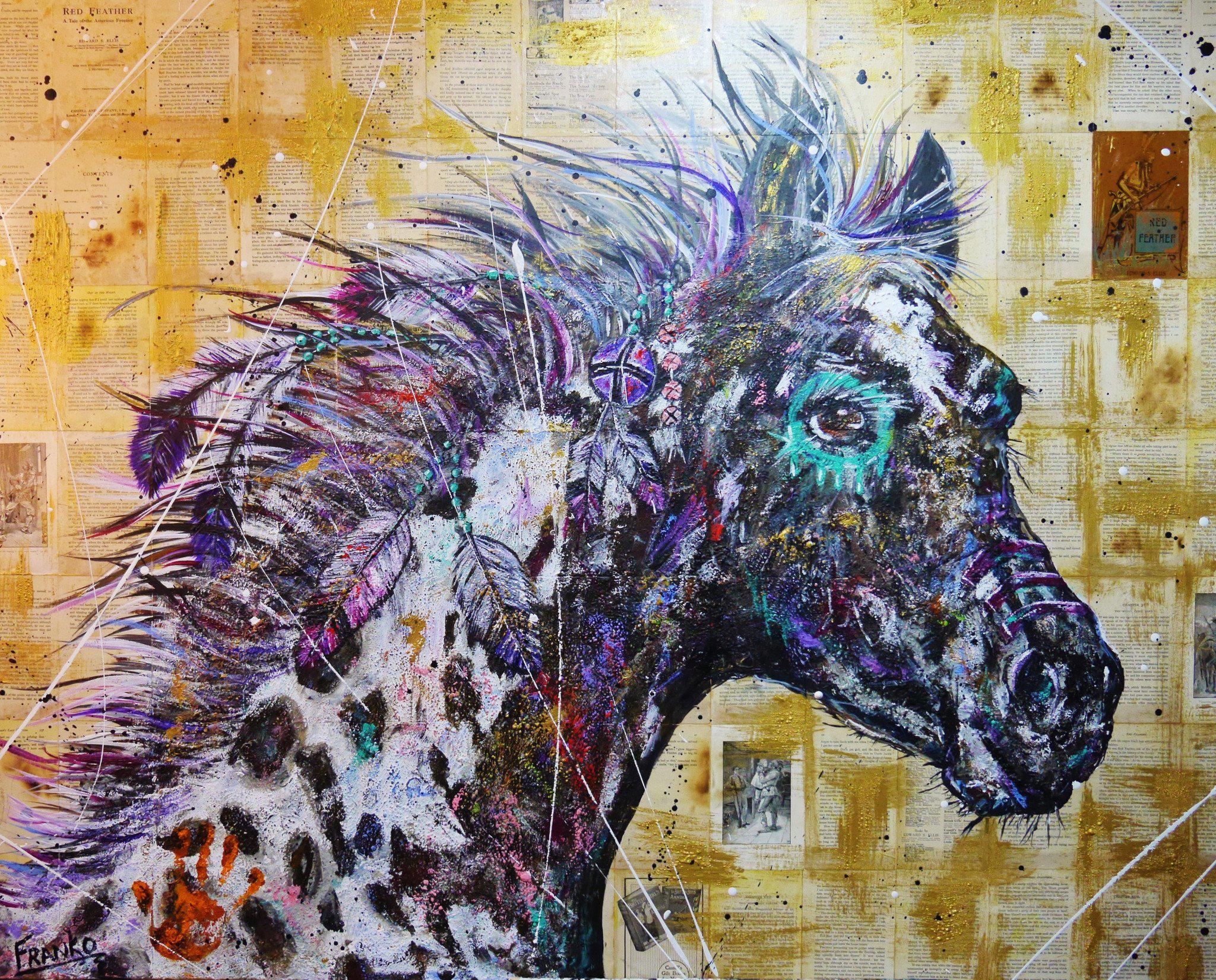Be Inspired! Book Club Horse (SOLD)-book club-[Franko ]-[Gallery]-[popular]-[Australia]-Franklin Art Studio