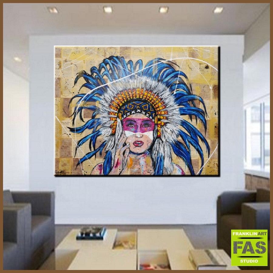 Be Inspired! Book Club Indian Chief Headdress (SOLD)-book club-Franko-[huge]-[Australian]-[best Selling]-Franklin Art Studio