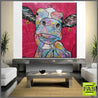 Be Inspired! Cow Cow Coral Cow Pink (SOLD)-people-Franko-[huge]-[Australian]-[best Selling]-Franklin Art Studio