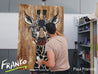 Be Inspired! Giraffe Black (SOLD)-Animals-[Franko Artist]-[Gold Coast]-[Brisbane]-[Huge]-Franklin Art Studio