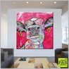 Be Inspired! Pink Cow Udderly (SOLD)-people-Franko-[huge]-[Australian]-[best Selling]-Franklin Art Studio