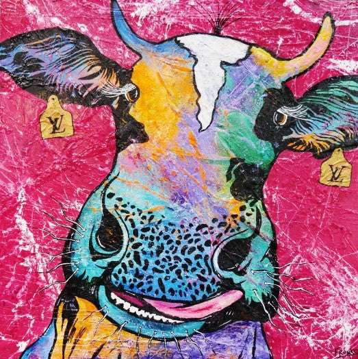 Be Inspired! Urban Pop Art Cow (SOLD)-Animals-Franko-[Franko]-[Australia_Art]-[Art_Lovers_Australia]-Franklin Art Studio