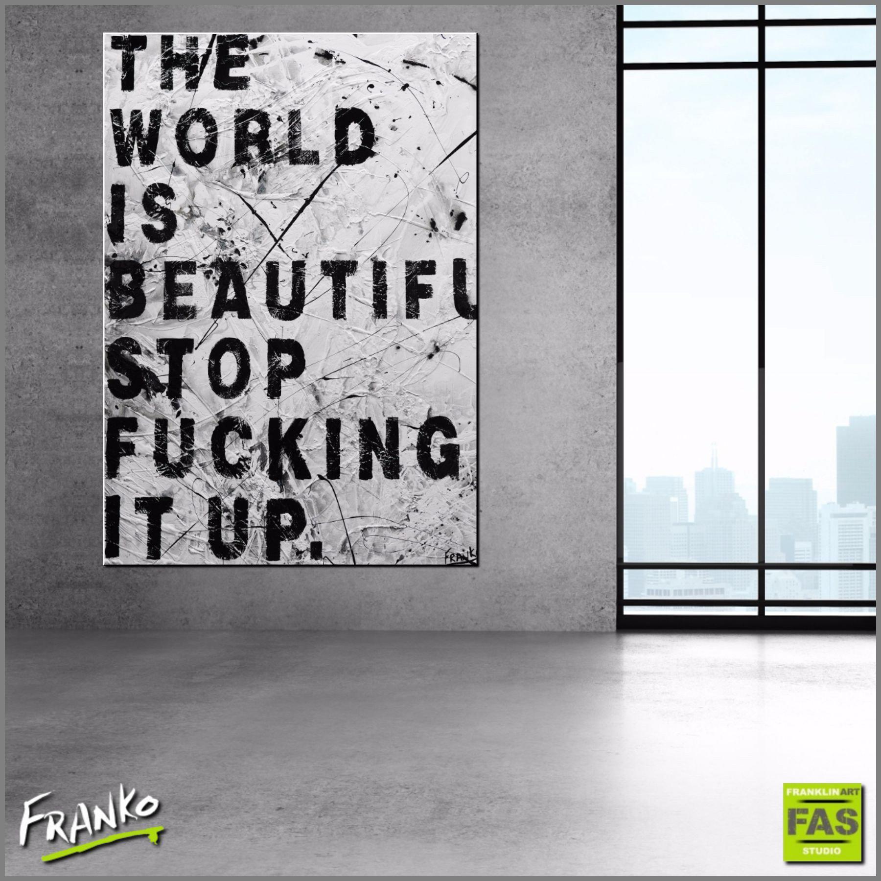 Be Inspired! Urban Pop Art Life message (SOLD)-urban pop-Franko-[Franko]-[huge_art]-[Australia]-Franklin Art Studio
