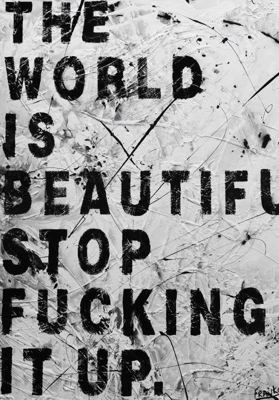 Be Inspired! Urban Pop Art Life message (SOLD)-urban pop-[Franko ]-[Gallery]-[popular]-[Australia]-Franklin Art Studio