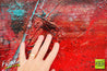 Be Inspired! Urban Pop Art Red Copper white teal (SOLD)-urban pop-Franko-[franko_artist]-[Art]-[interior_design]-Franklin Art Studio